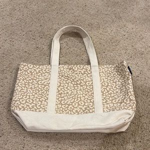 J.Crew canvas leopard tote
